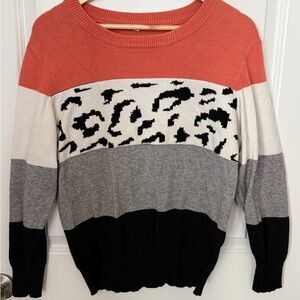 Patterned Knit Sweater Size Medium